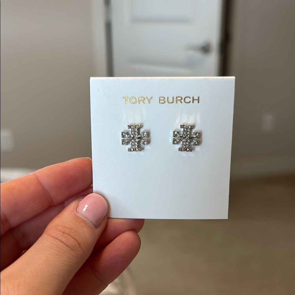 Tory Burch Silver Stud Earrings (used)